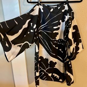 Tibi Silk Off-shoulder Mini Dress